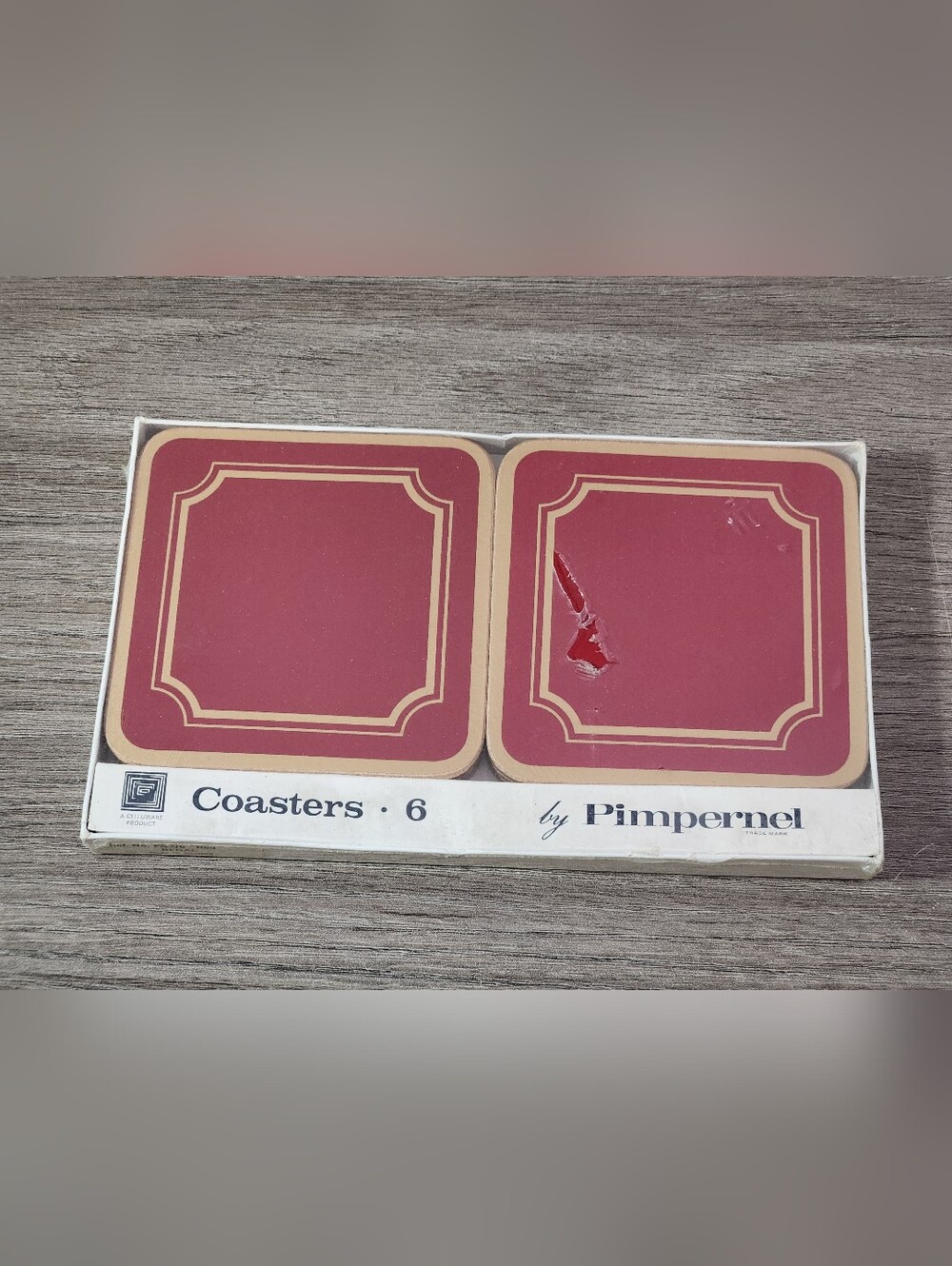 Vintage Pimpernel Classic Regal Collection Red Coasters